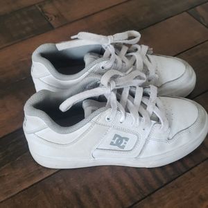DC shoes, white leather. Kids size 2.